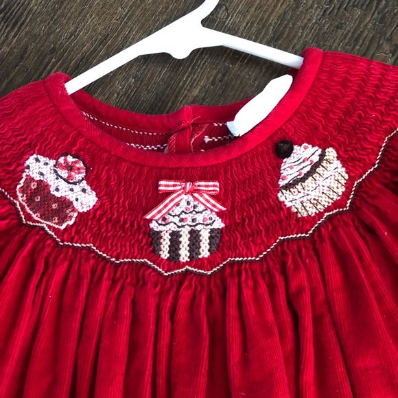 Size 4T Red cord dress - Picture 2 of 2